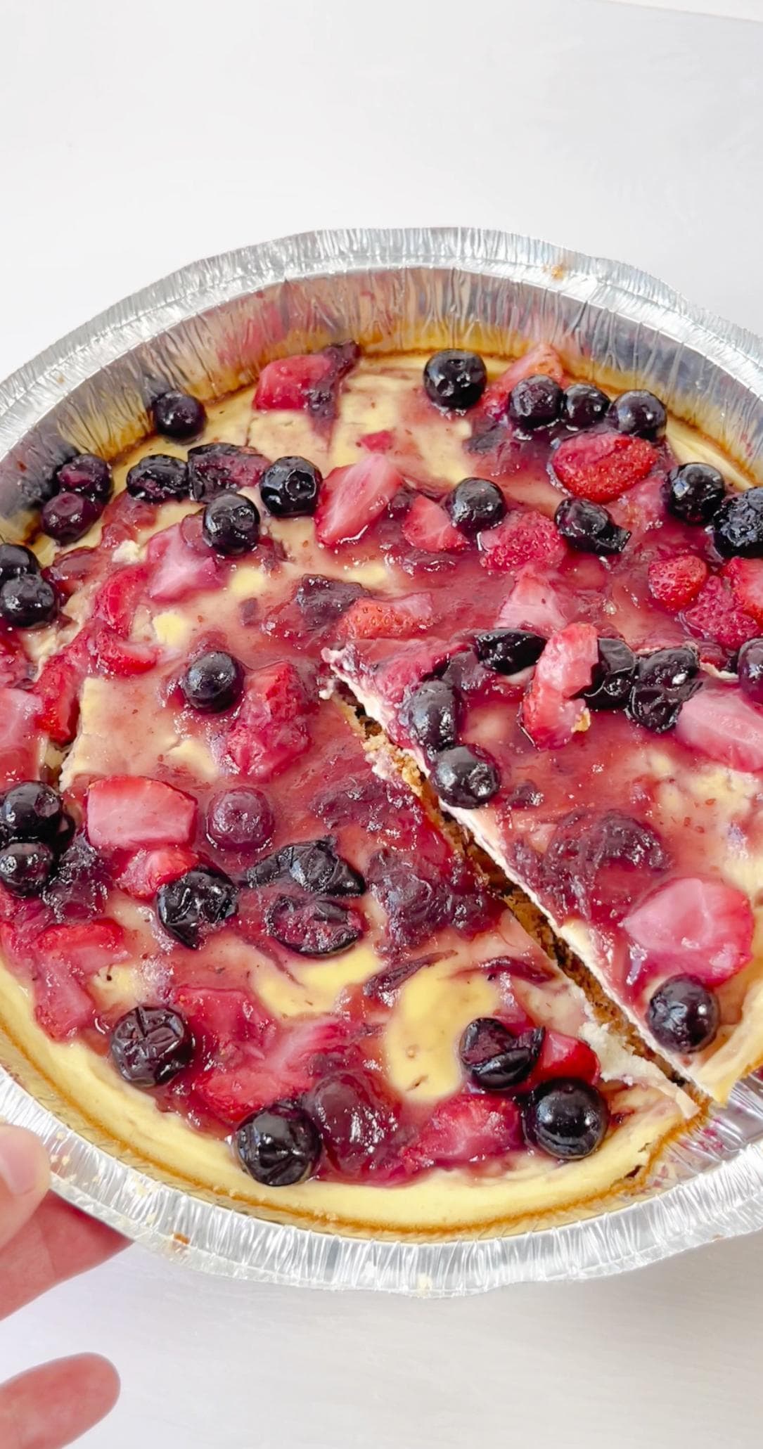 Cheesecake saludable de frutos rojos