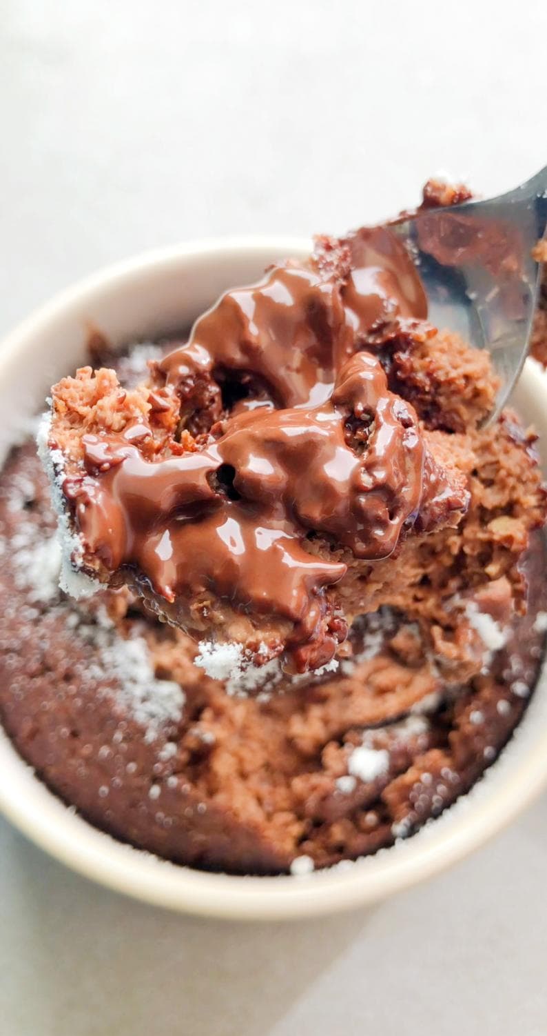 Volcán de chocolate vegano